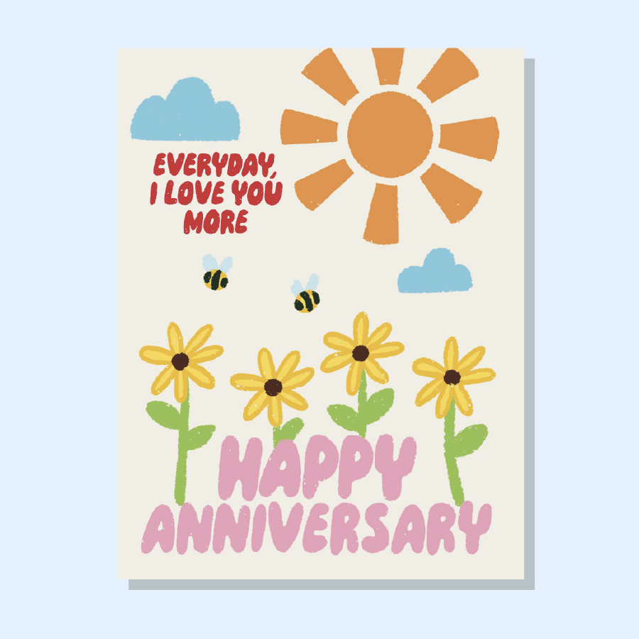 Bee Happy Anniversary Card