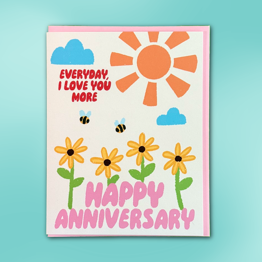 Bee Happy Anniversary Card