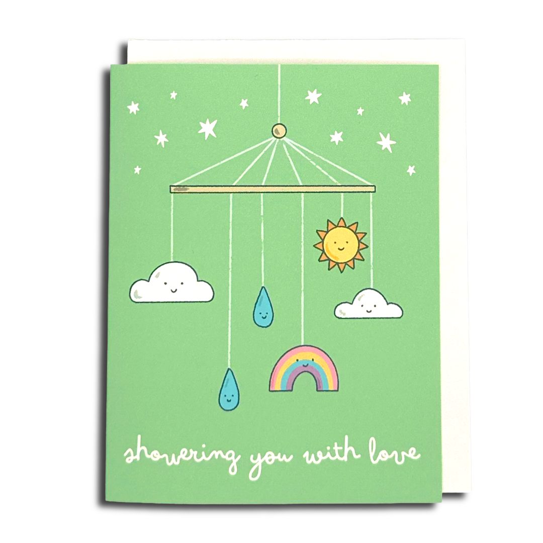 Showering You With Love Baby Greeting Card