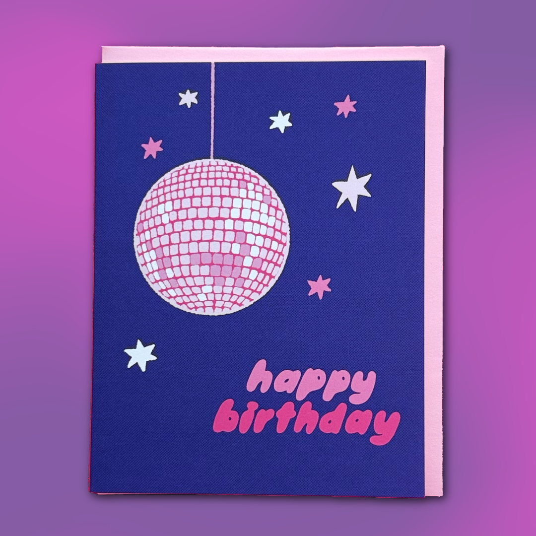 Disco Happy Birthday Greeting Card