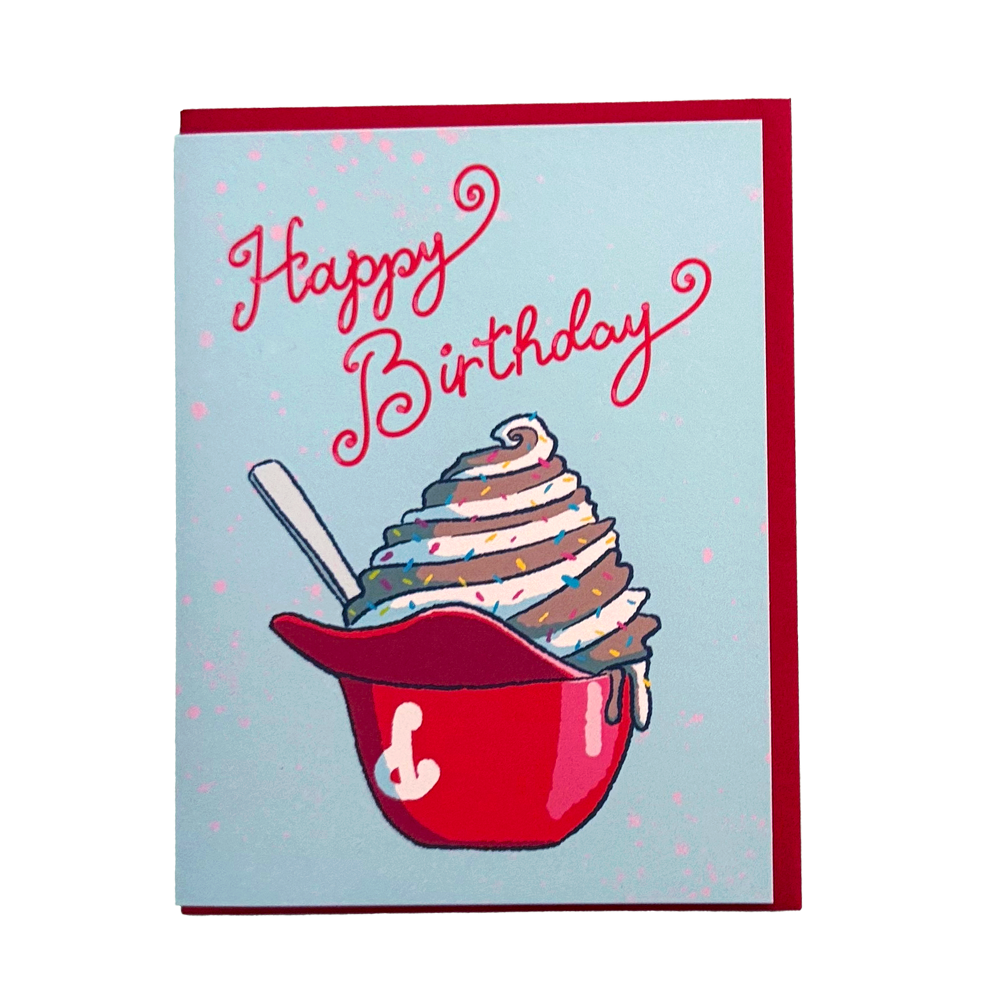 Phillies Ice Cream Helmet Birthday Greeting Card