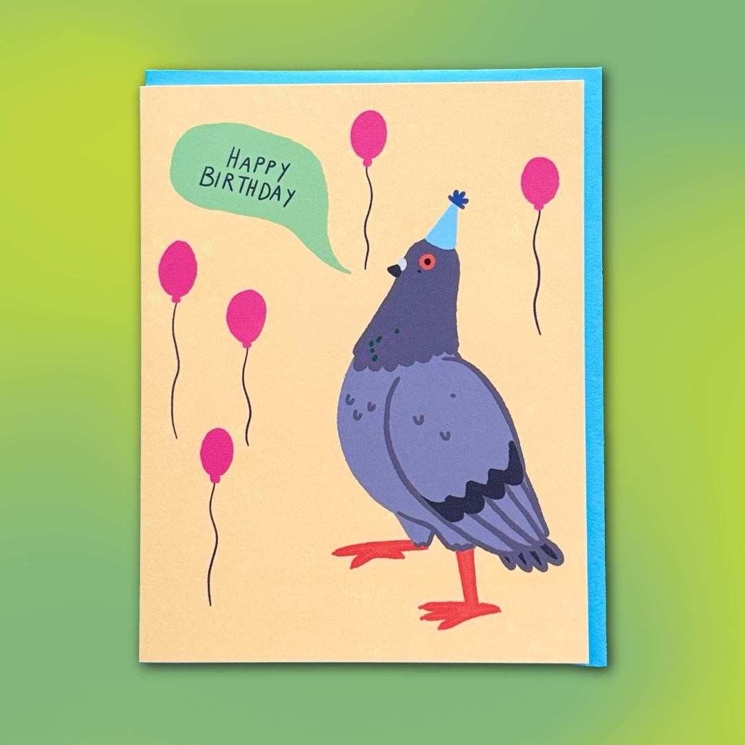 Pigeon Happy Birthday Greeting Card