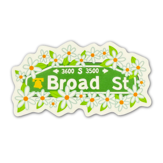 Broad St Flowers Sticker