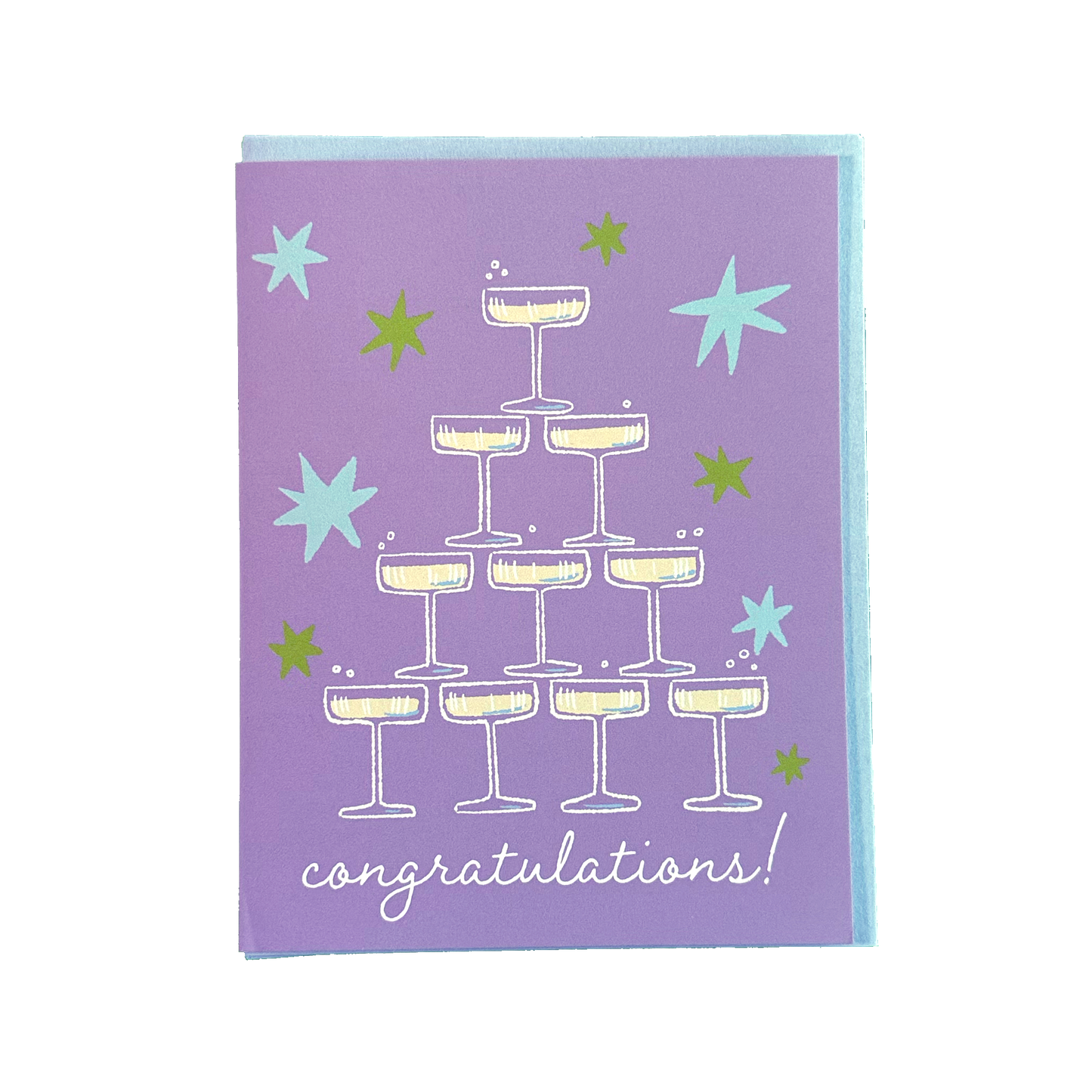 Champagne Tower Congratulations Greeting Card