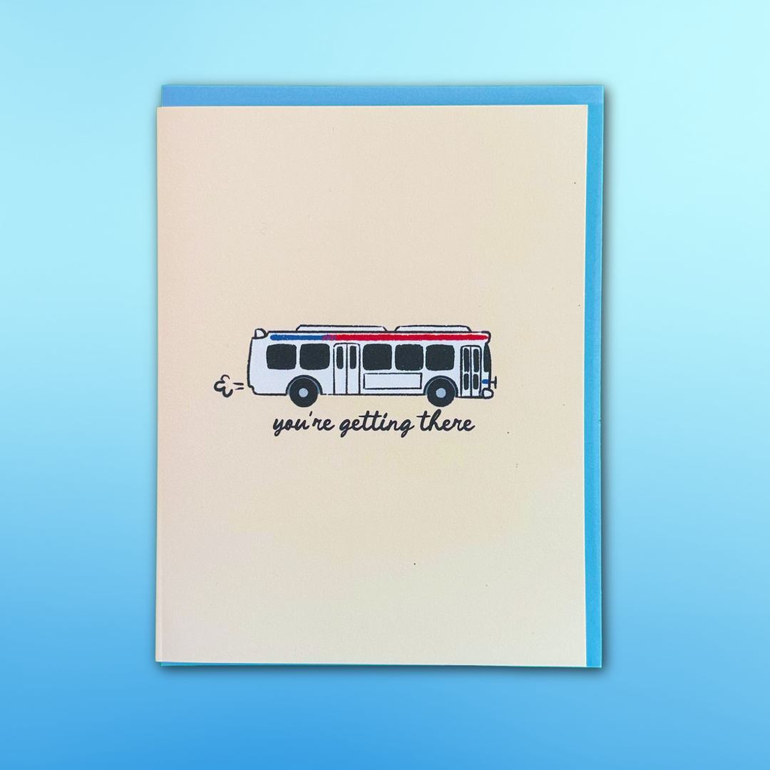 SEPTA Bus Encouragement Greeting Card