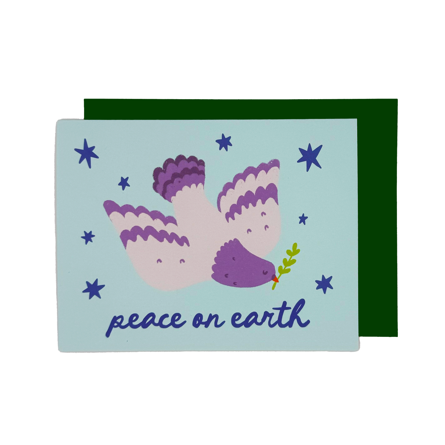 Peace on Earth Pigeon Holiday Greeting Card