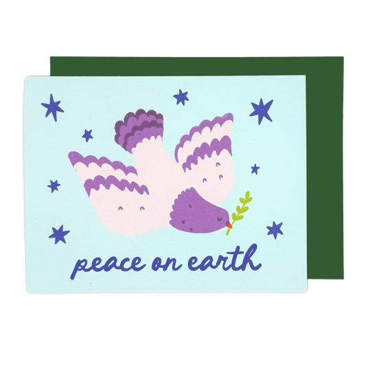 Peace on Earth Pigeon Holiday Greeting Card