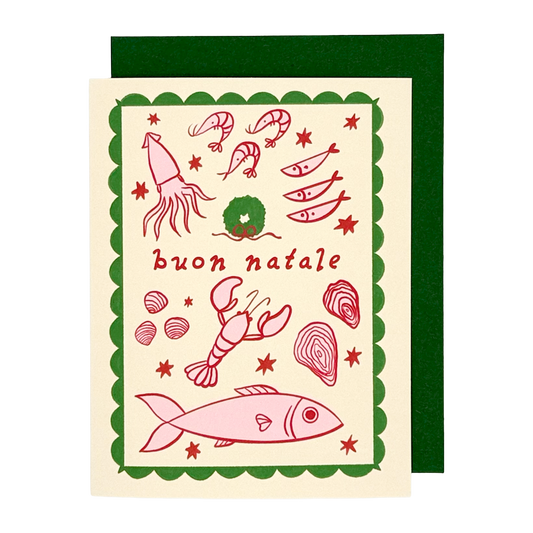 Buon Natale Seven Fishes Greeting Card