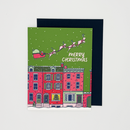Santa's Sleigh Holiday Greeting Card