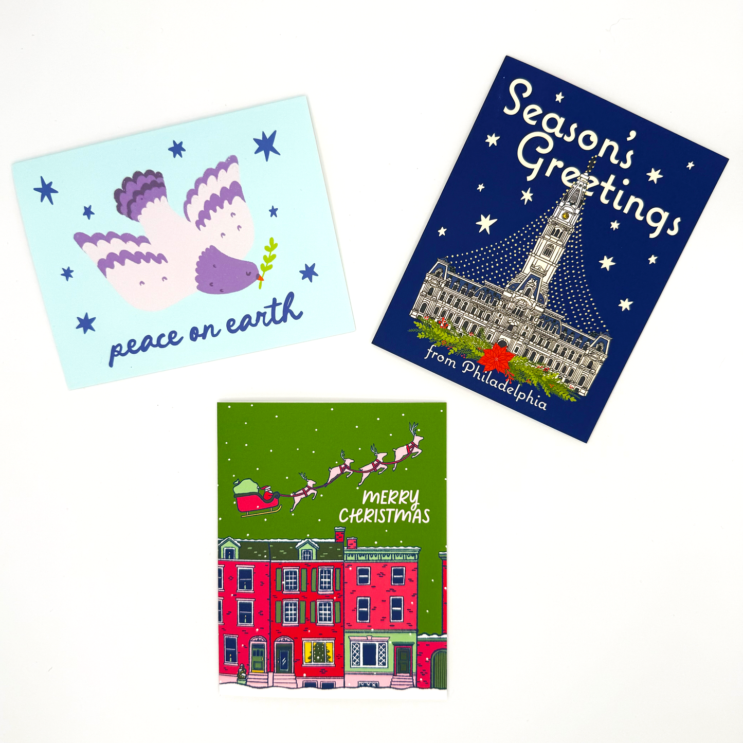 Peace on Earth Pigeon Holiday Greeting Card