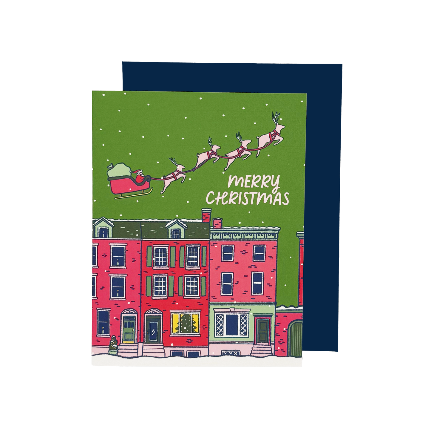 Santa's Sleigh Holiday Greeting Card Boxed Set of 6