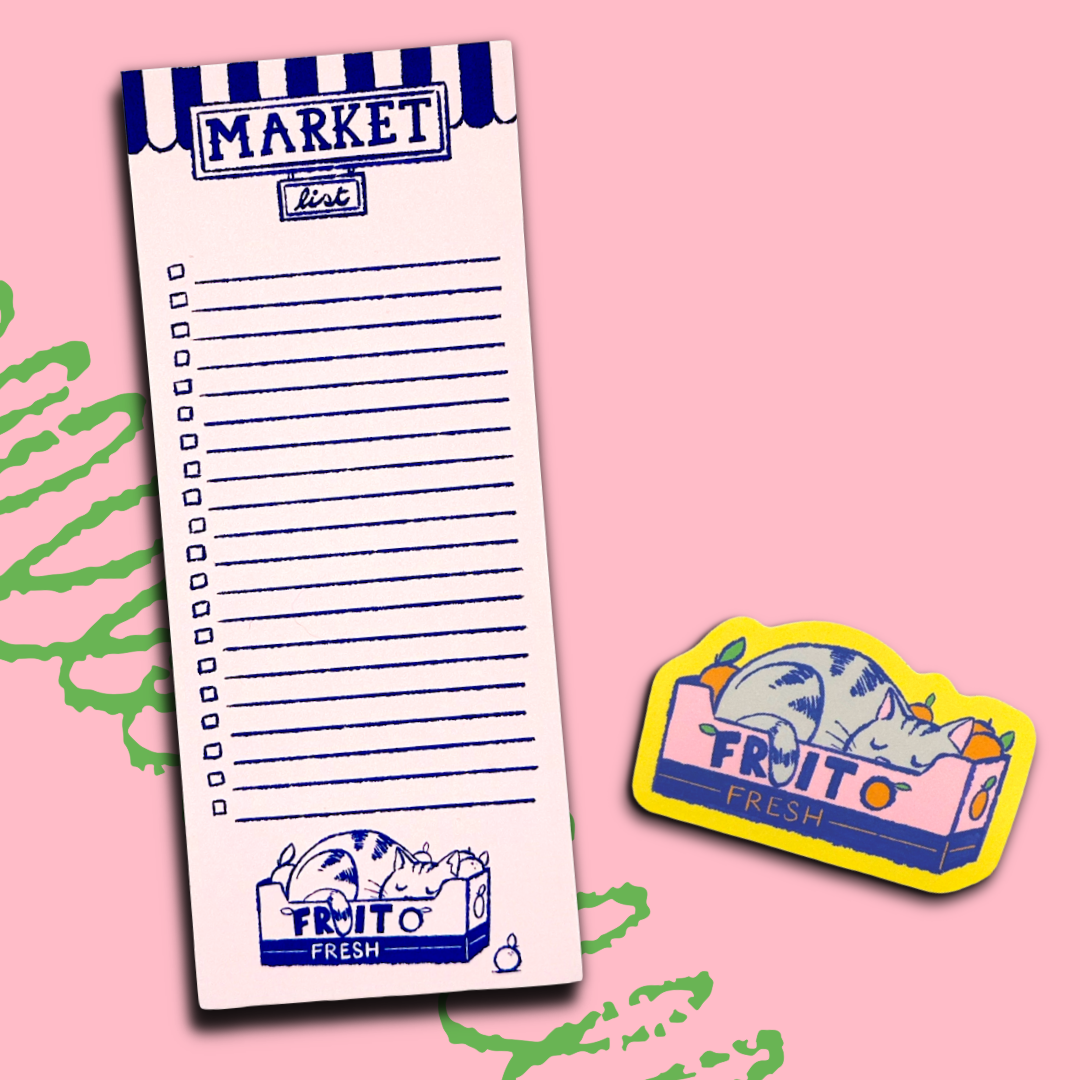 Kitty Fruit Carton Sticker