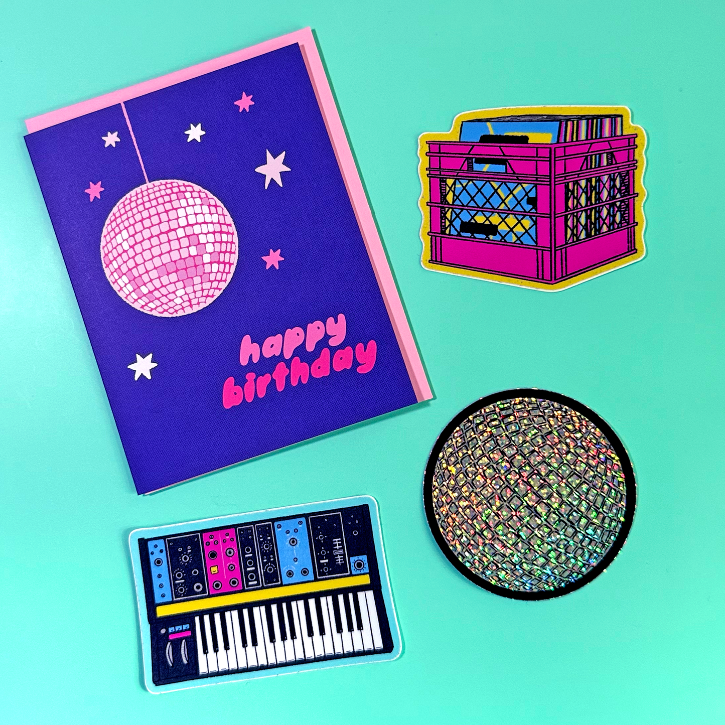 Disco Happy Birthday Greeting Card