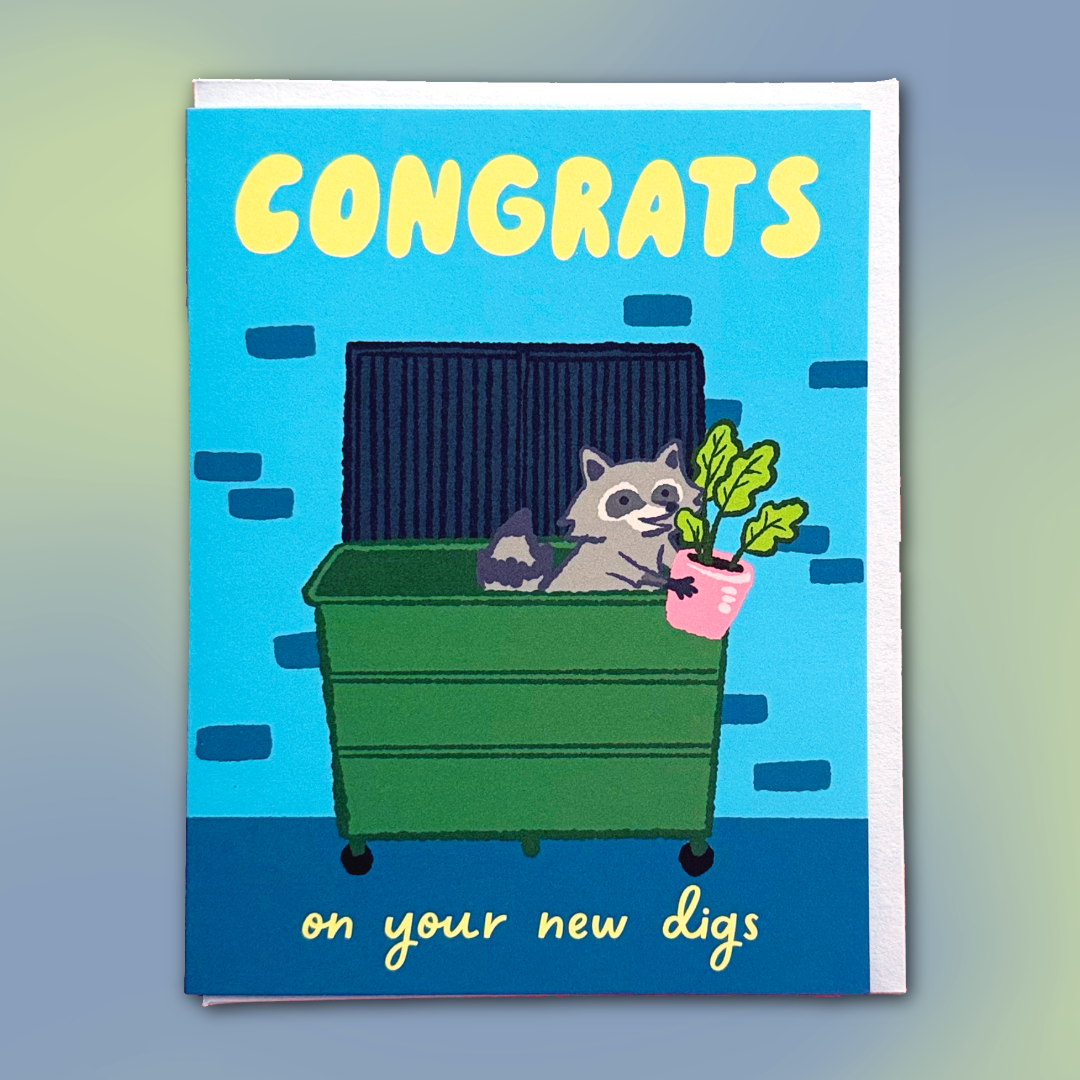 New Digs New Home Greeting Card