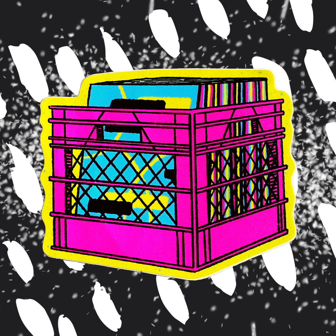 Record Crate Sticker