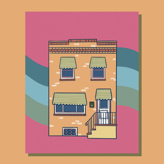 Rowhome City Series - Carlisle Street, South Philly Print