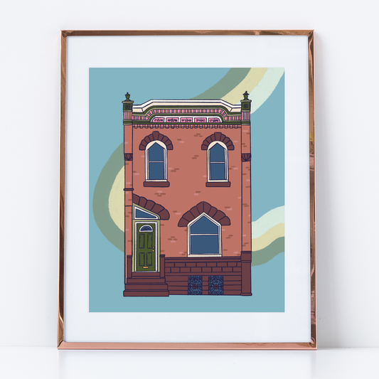 Rowhome City Series 2 - 13th, Lower Moyamensing Art Print