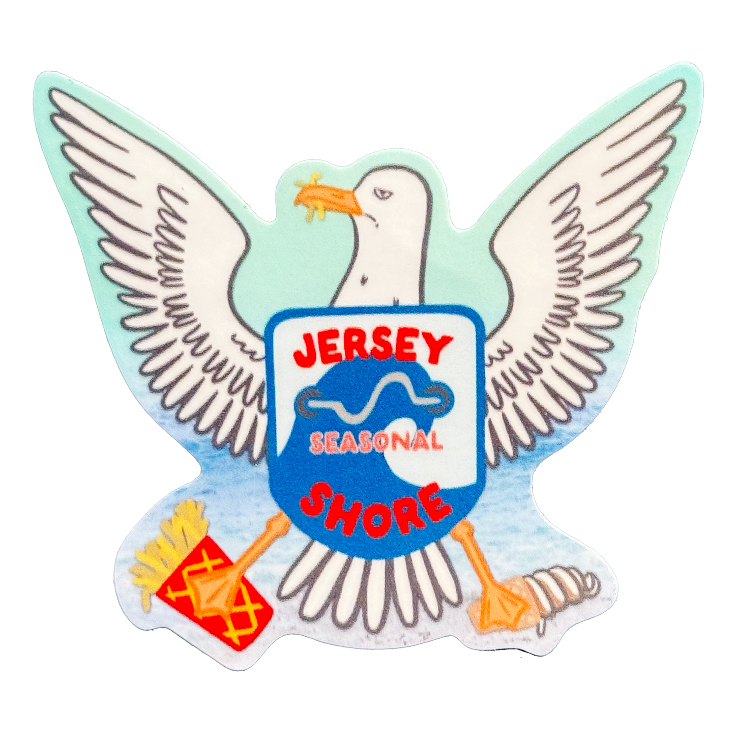 Jersey Shore Seagull Sticker