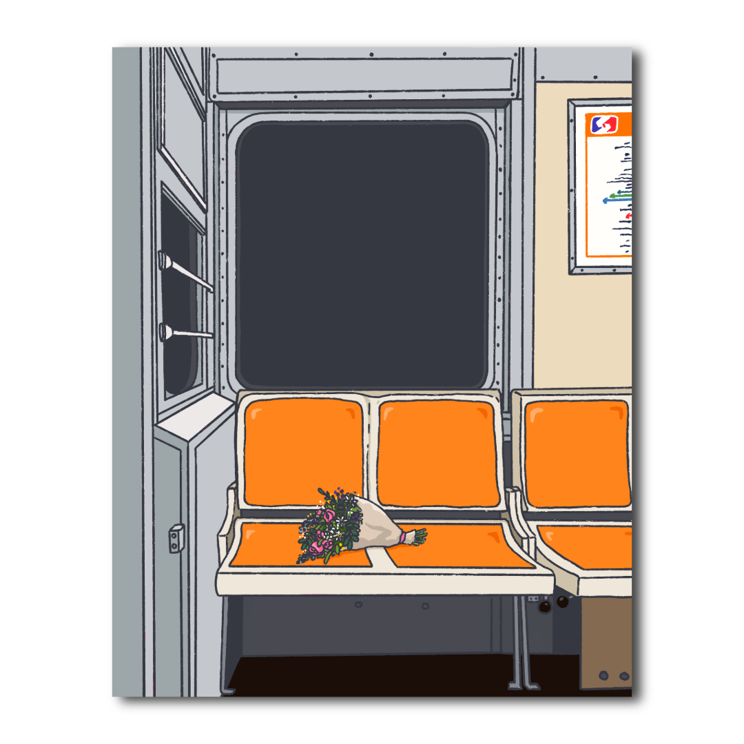 Subway Flowers Art Print