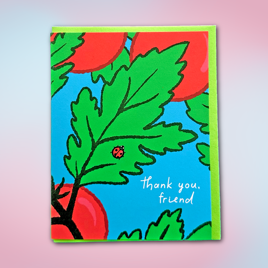 Tomato Friend Thank You Greeting Card