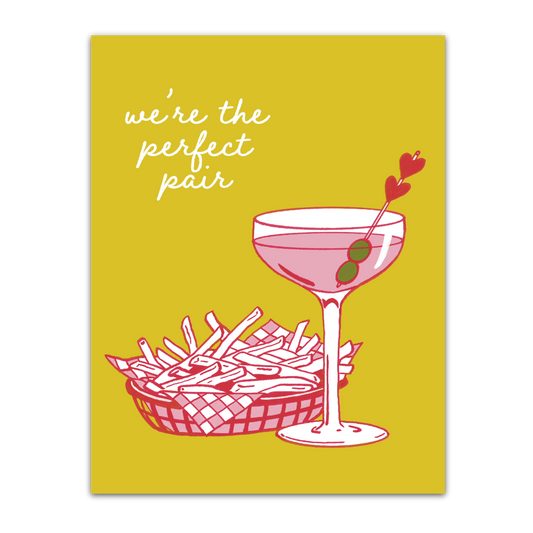 Martini & Fries Valentine's Day Greeting Card