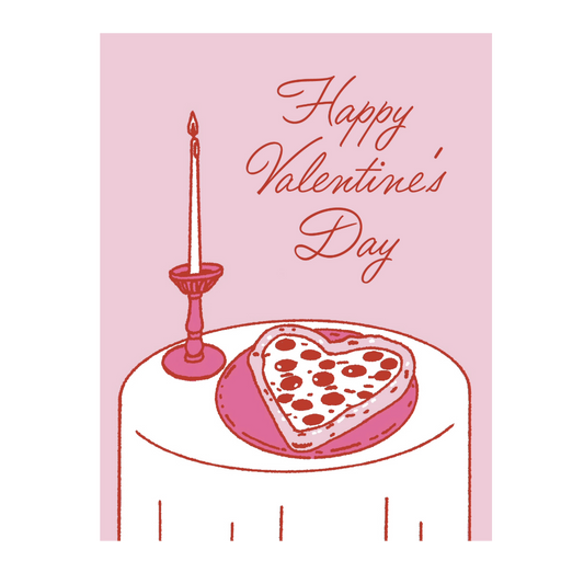 Pizza Valentine's Day Greeting Card