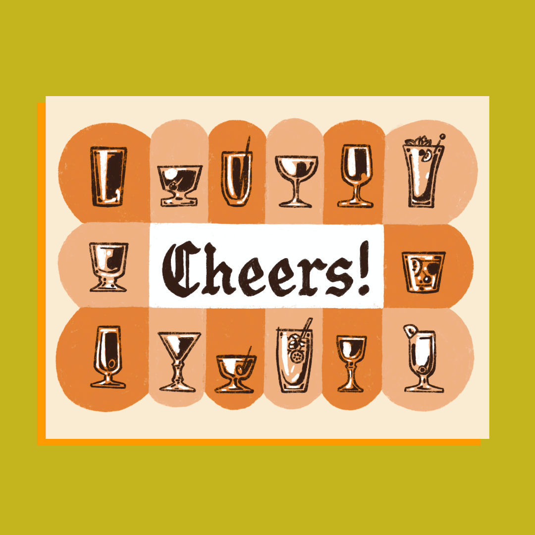 Cheers! Cocktail Congratulations Card