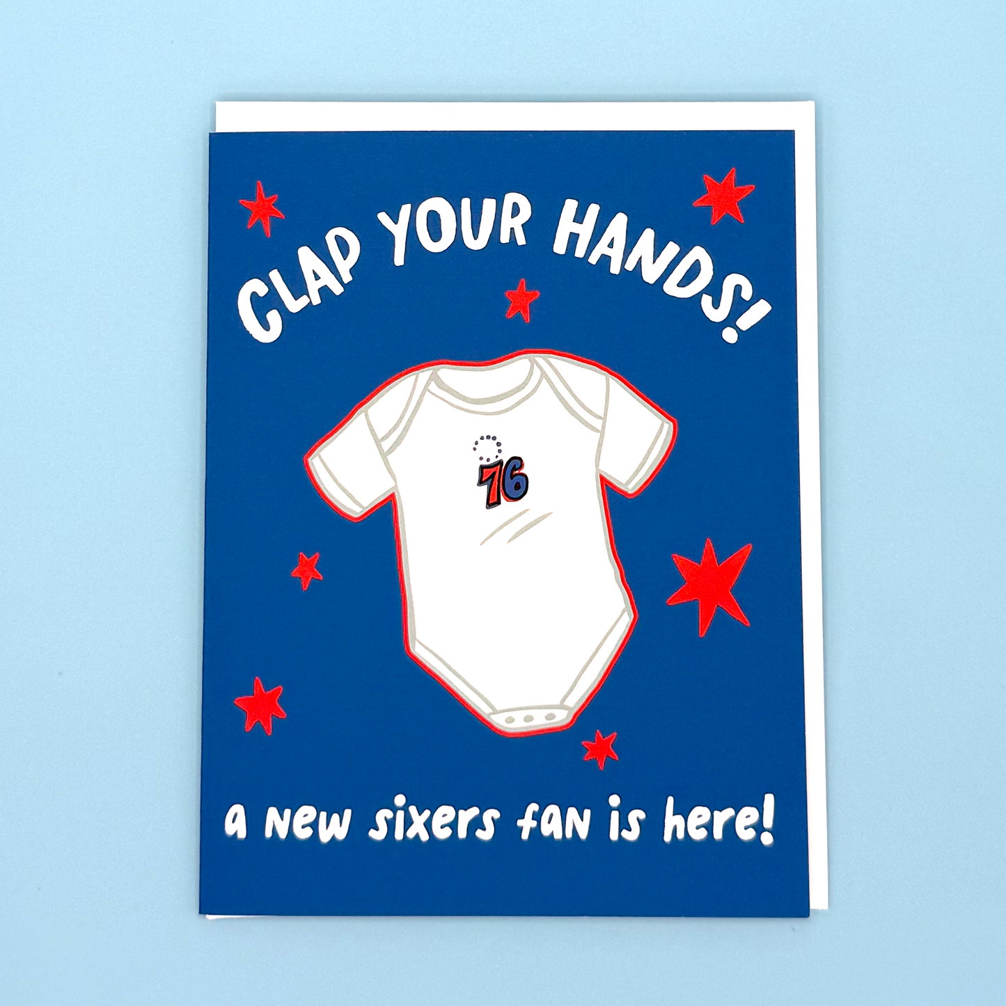 Sixers Fan Baby Card