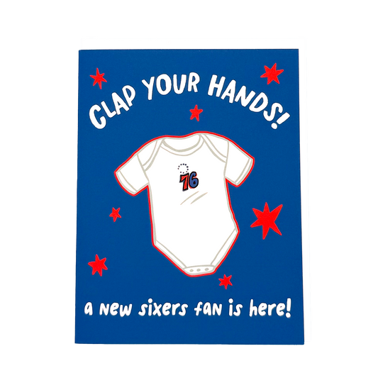 Sixers Fan Baby Card