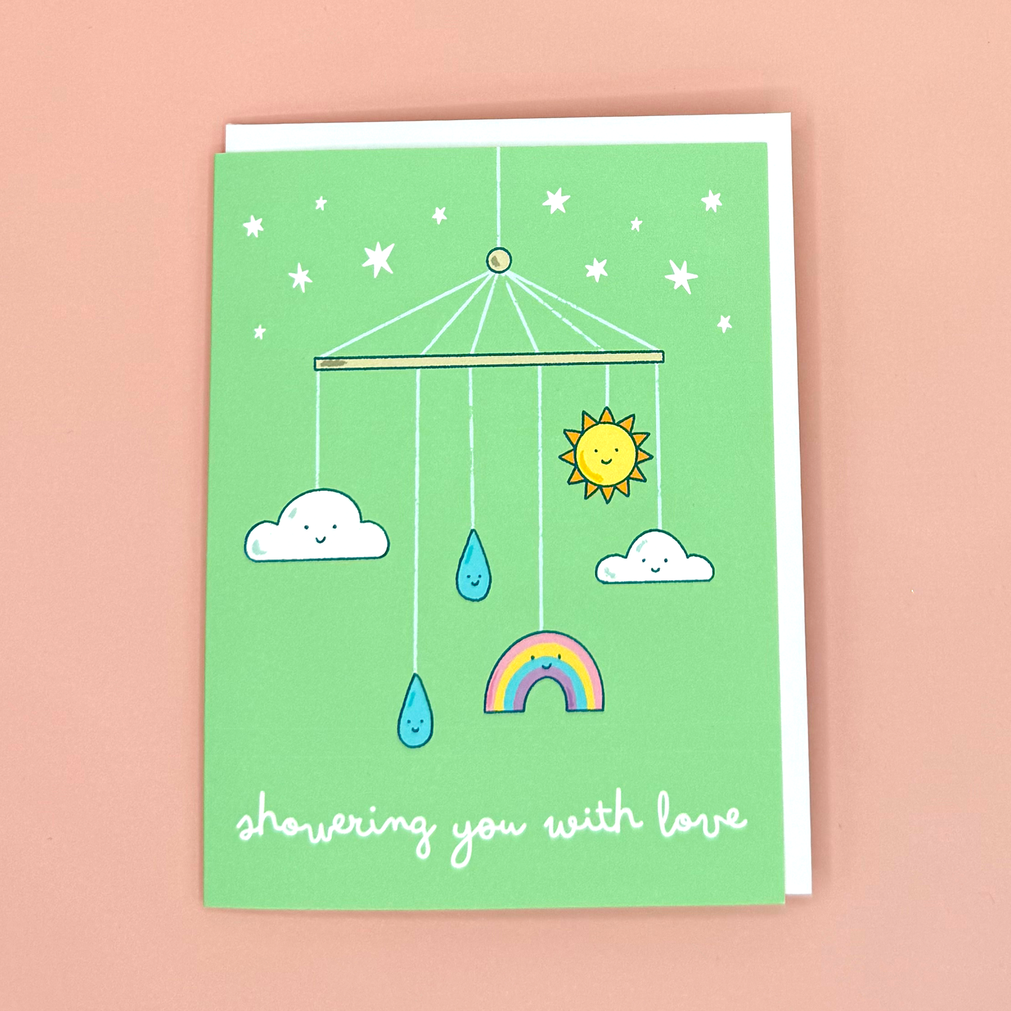 Showering You With Love Baby Greeting Card
