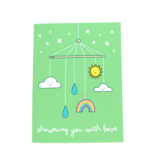 Showering You With Love Baby Greeting Card