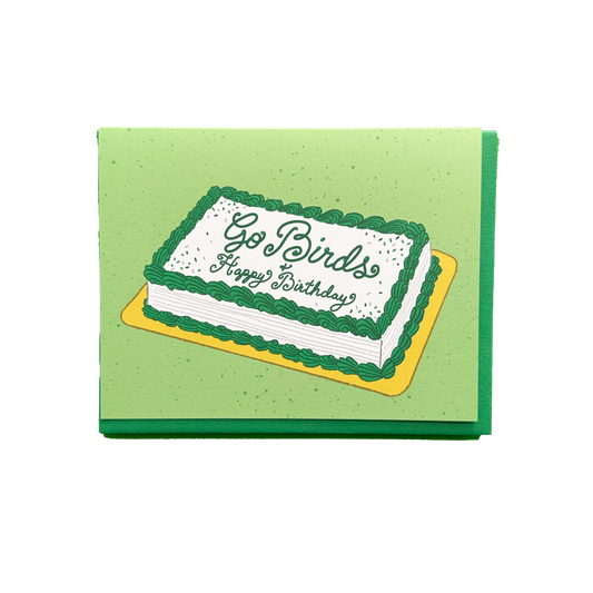 Go Birds Cake Happy Birthday Greeting Card