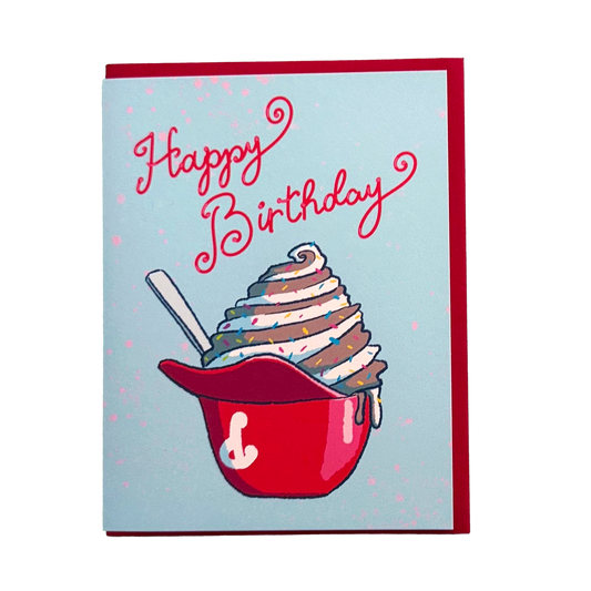 Phillies Ice Cream Helmet Birthday Greeting Card