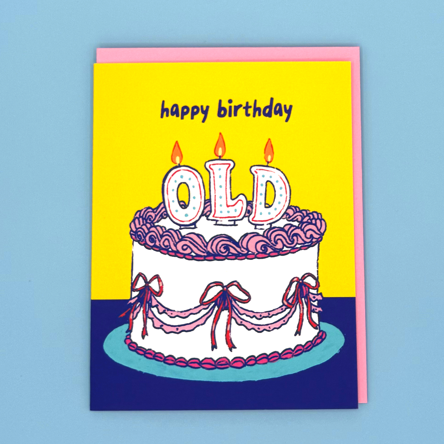 Old Candles Birthday Day Greeting Card