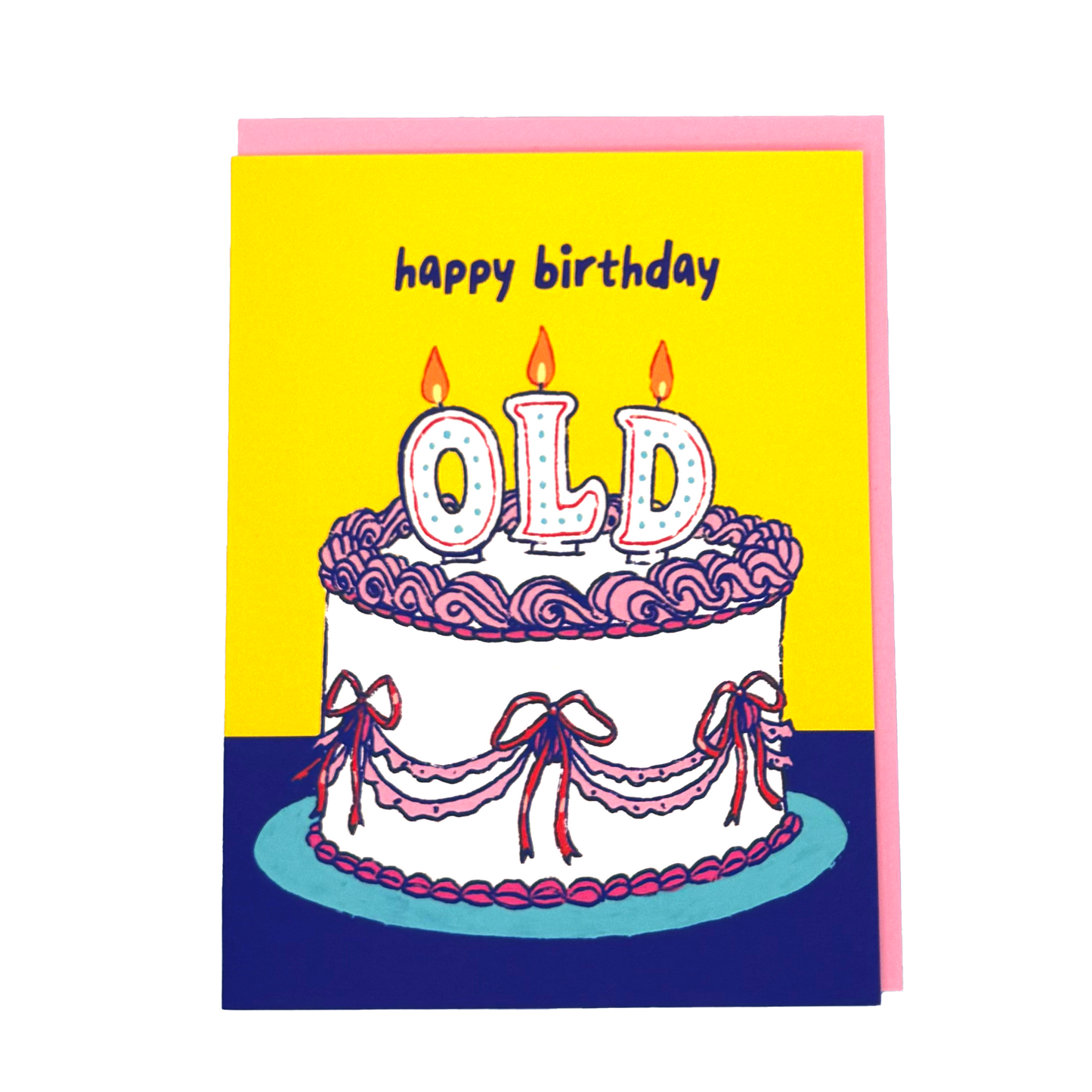 Old Candles Birthday Day Greeting Card