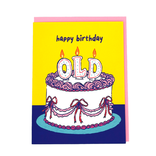 Old Candles Birthday Day Greeting Card
