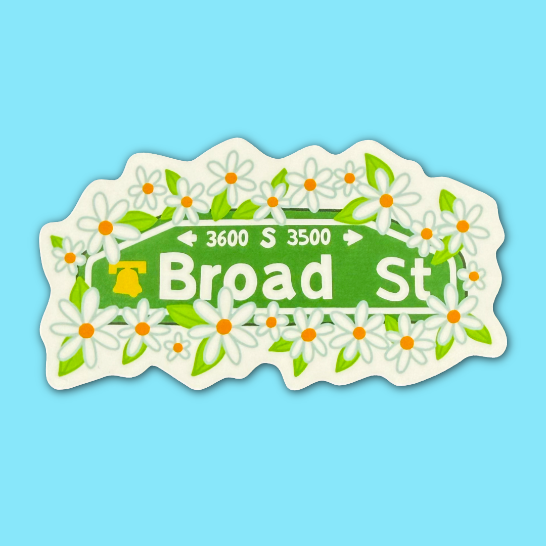 Broad St Flowers Sticker