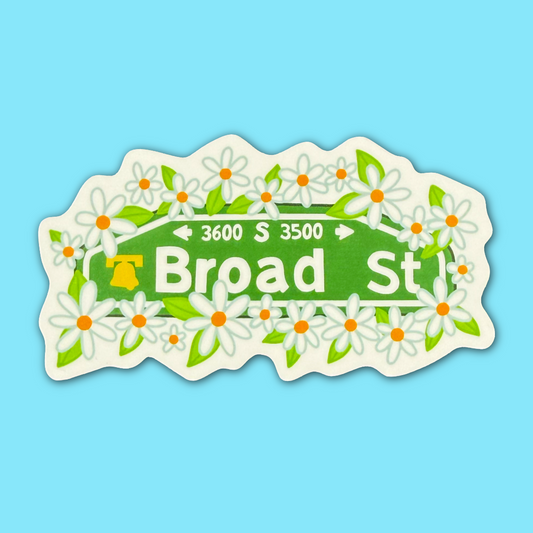 Broad St Flowers Sticker
