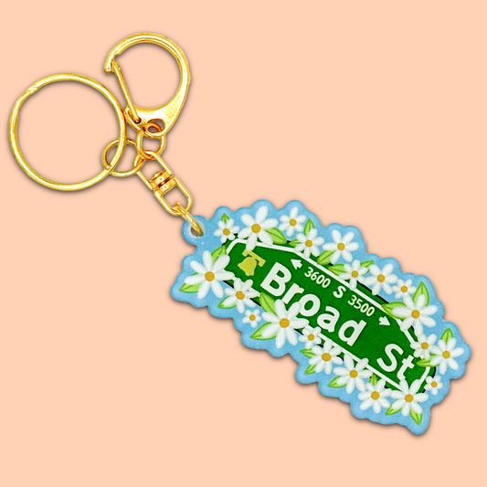 Broad Street Flowers Acrylic Keychain