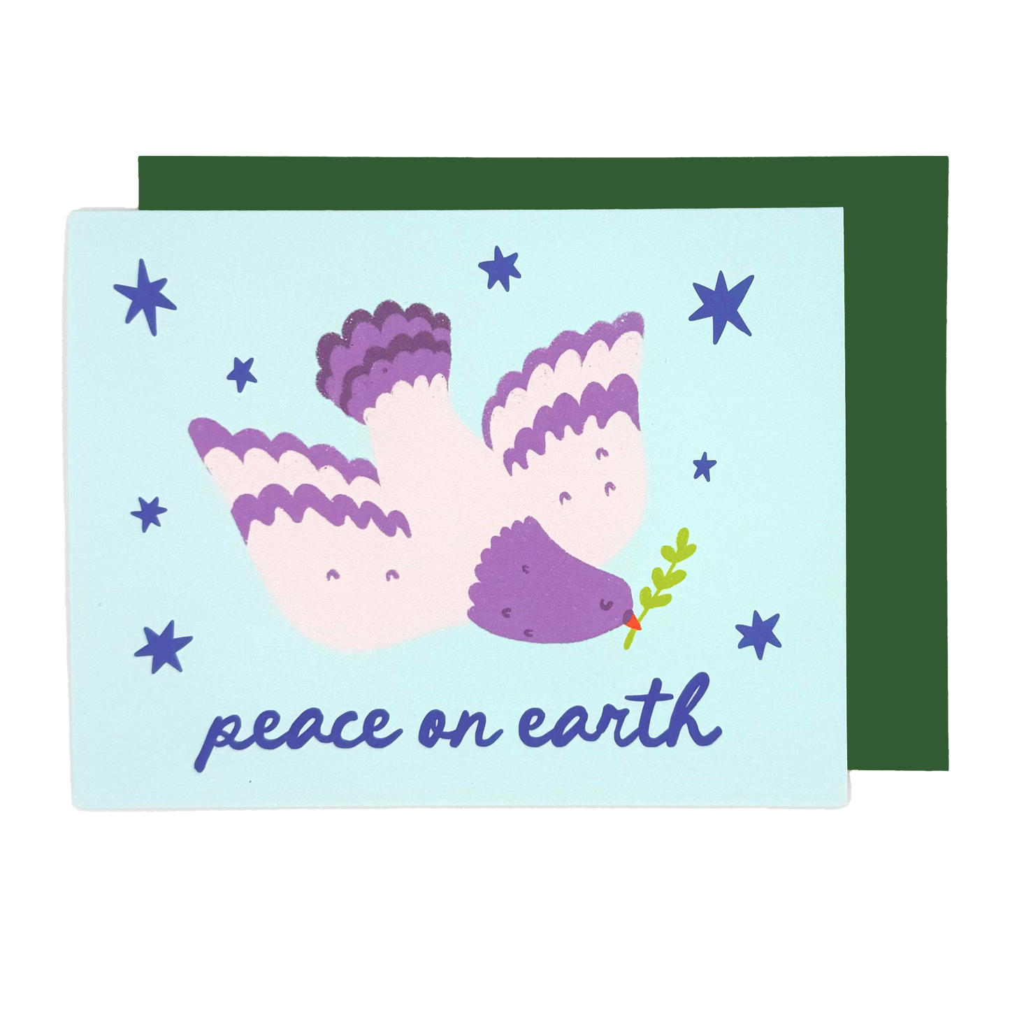 Peace on Earth Pigeon Holiday Greeting Card