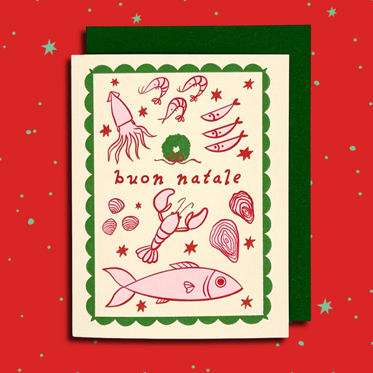 Buon Natale Seven Fishes Greeting Card