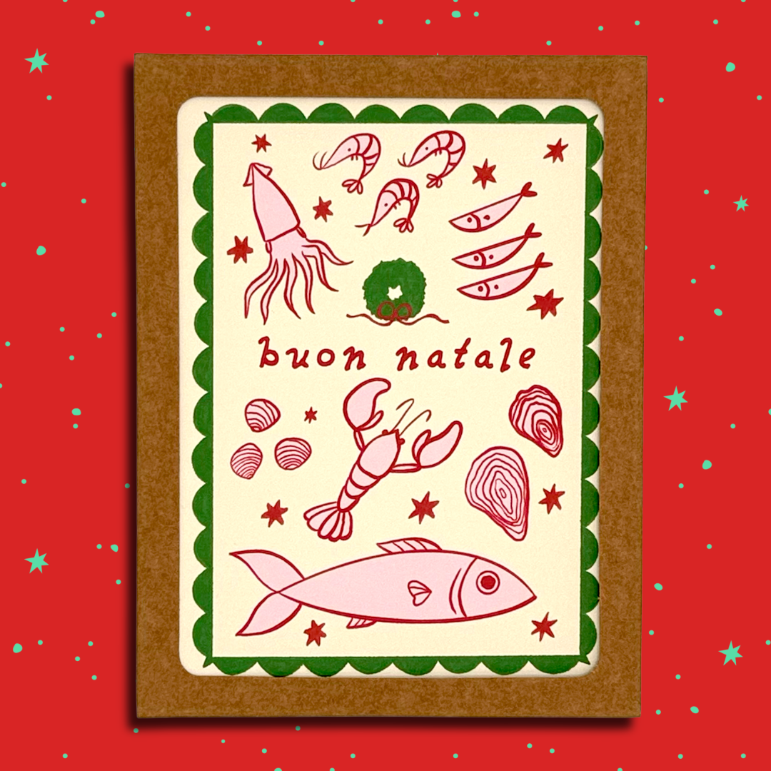 Buon Natale Seven Fishes Greeting Card