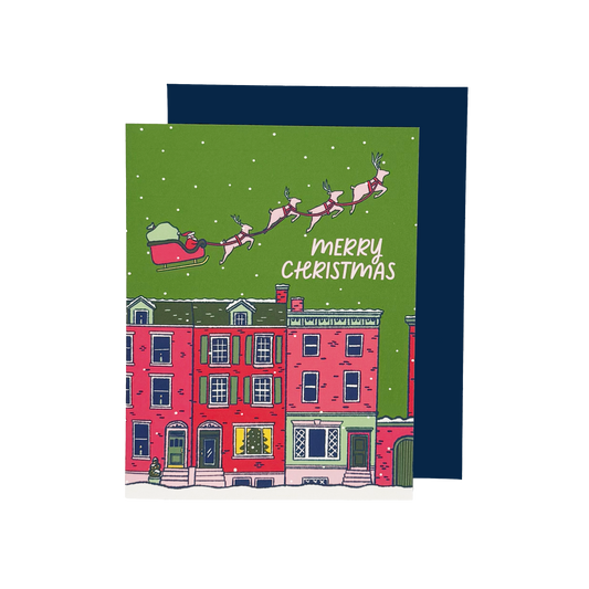 Santa's Sleigh Holiday Greeting Card Boxed Set of 6