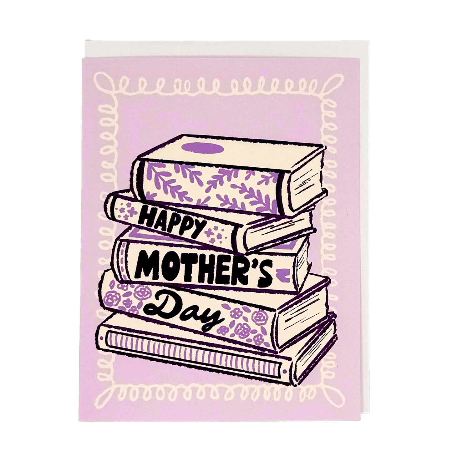 Book Stack Mother's Day Greeting Card