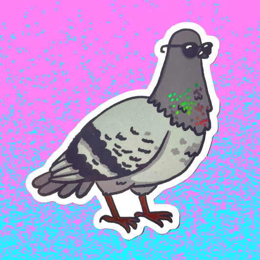 Cool Dude Pigeon Sticker