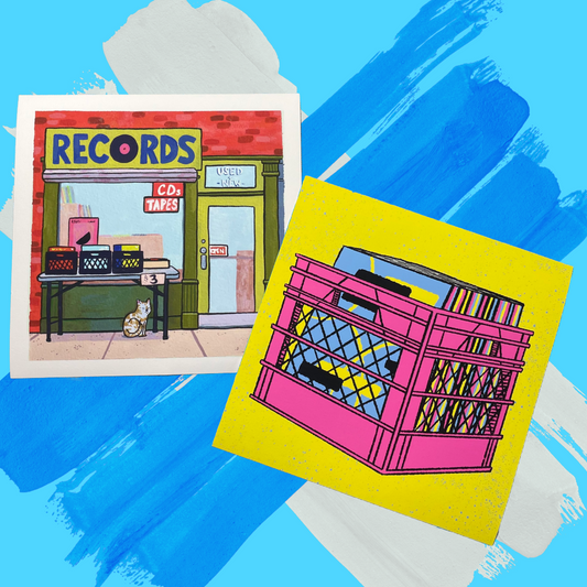 Record Crate Print