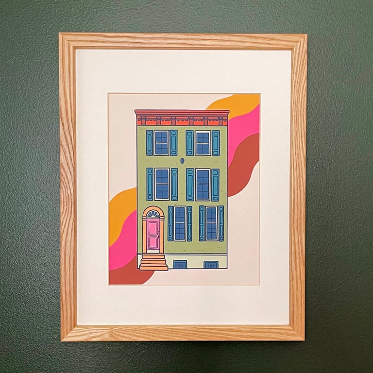 Rowhome City Series - Delancey Street Art Print