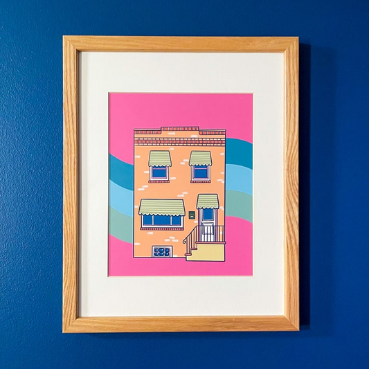 Rowhome City Series - Carlisle Street, South Philly Print
