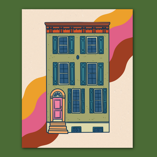 Rowhome City Series - Delancey Street Art Print