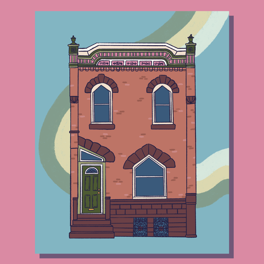 Rowhome City Series 2 -  13th, Lower Moyamensing Art Print